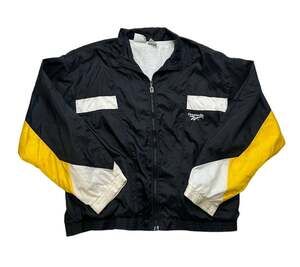 Reebok Men's Vintage Windbreaker Size XL Black Jacket